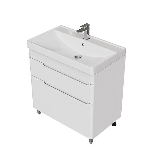 Тумба с раковиной Mirsant Flat 60, 80, 100 напольная