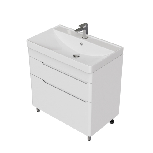 Тумба с раковиной Mirsant Flat 60, 80, 100 напольная