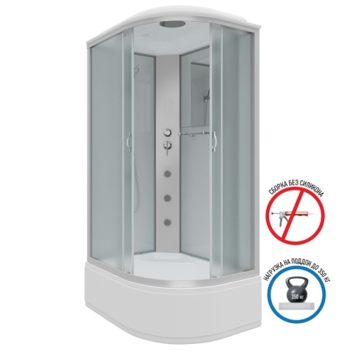 Душевая кабина Niagara Классик NG-2310-14LG 120*80*215 высокий поддон(40см),стекло матовое