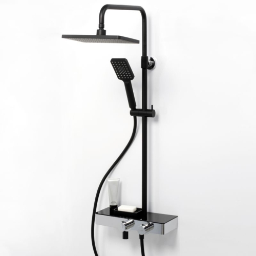 Душевая система Wasserkraft Abens A11401 Thermo черный Soft-touch фото 2