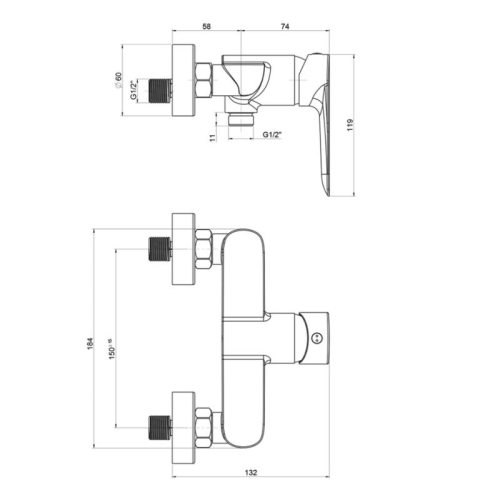 Смеситель для душа Paini Garda 76CR511, хром, без аксессуаров фото 3