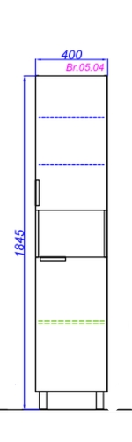 Пенал напольный Aqwella BRIG 40 см фото 2