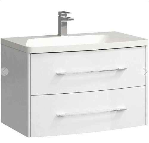 Тумба с умывальником Aqwella  NERINGA 80 подвесная белая