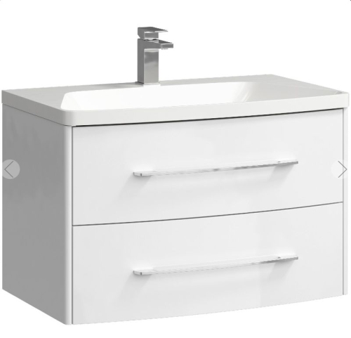 Тумба с умывальником Aqwella  NERINGA 80 подвесная белая