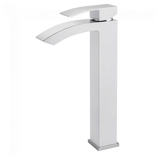 Смеситель высокий для раковины Gappo Jacob G1007-72 белый/хром