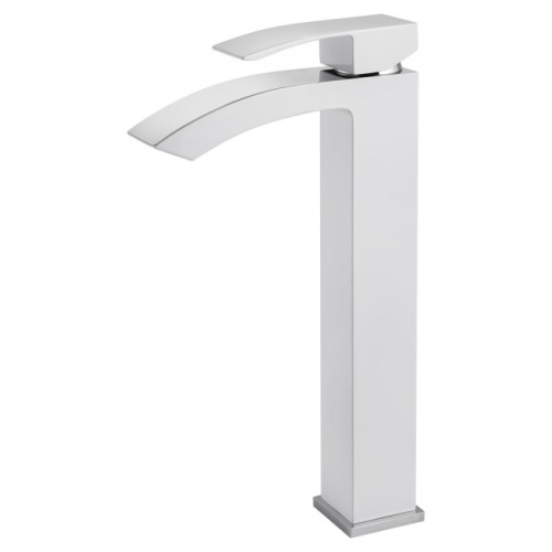 Смеситель высокий для раковины Gappo Jacob G1007-72 белый/хром