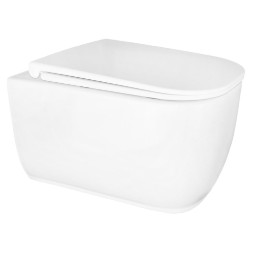 Унитаз подвесной безободковый Azario Riano AZ-2808E, смыв Торнадо