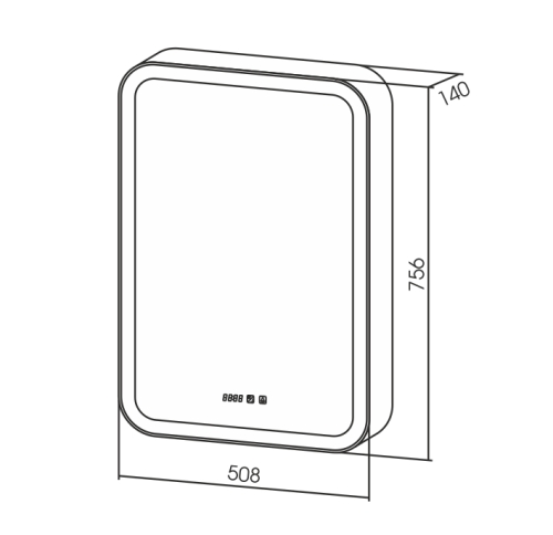 Зеркало-шкаф Azario Фиджи 50, 60 с подсветкой и часами фото 5