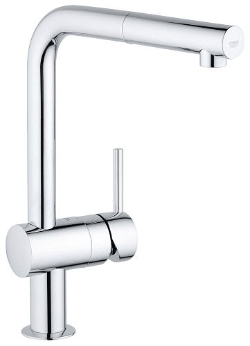 Смеситель для кухни GROHE Minta с выдвижным L-изливом, хром (32168000)