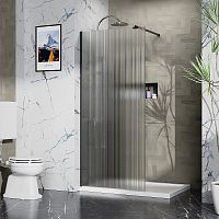 Душевая перегородка Azario Walk-in AZ-251-MB-CRF 90*195 профиль черный матовый