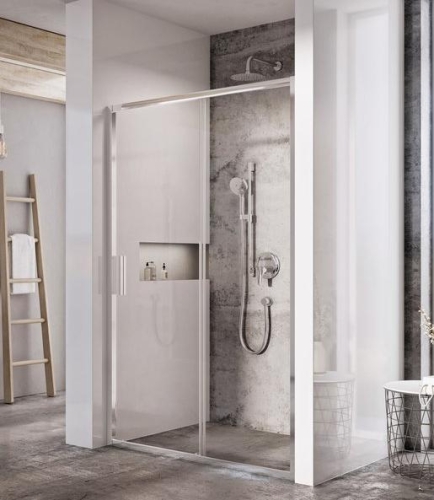 Душевая дверь Ravak Blix Slim BLSDP2 100, 110, 120 блестящий профиль, прозрачное стекло