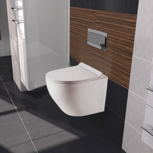 Унитаз подвесной безободковый Azario Grado AZ-0046 49*37*36 с сидением микролифт фото 2