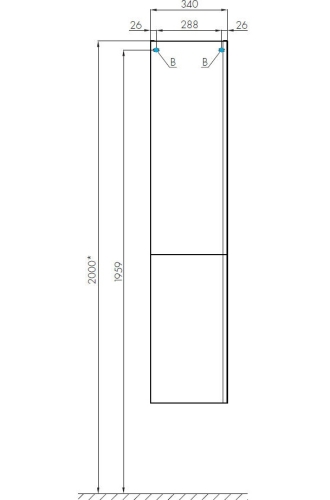 Шкаф-колонна Aquaton Беверли 34 Белый Глянцевый фото 3