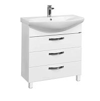 Тумба с умывальником Aquaton Ария Н напольная 50, 65, 80 Белый глянцевый