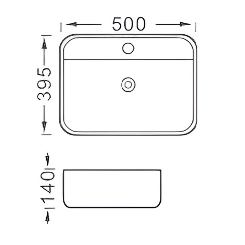 Раковина накладная Aquatek Вега AQ5506-MB 50*39.5*14, черный матовый фото 2