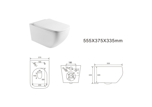 Унитаз подвесной безободковый Aquatek Медея AQ1537T-00 сиденье с м/л, смыв Торнадо фото 3