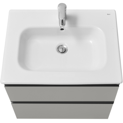 Тумба с раковиной Roca Domi 60 подвесная/напольная, серый матовый фото 3