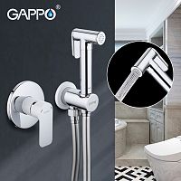 Смеситель с гигиеническим душем Gappo Noar G7248 белый/хром