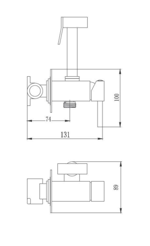 Смеситель с гигиеническим душем Haiba HB5512 хром фото 2