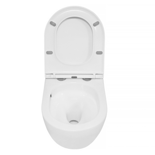 Унитаз подвесной безободковый Azario Blanco AZ-9003WT, смыв Торнадо фото 4