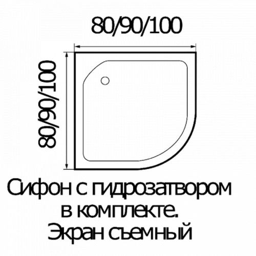 Душевая кабина River TEMZA 90*90, 100*100, 120*120, 135*135, 150*150/44 55 ТН выс поддон фото 7