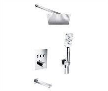 Встроенный смеситель для ванны на 3 положения Wasserkraft A171919 Thermo (душевой комплект) хром