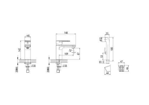 Смеситель для раковины с гигиеническим душем Aquatek Ника AQ1812BG, золото шлифованное фото 5