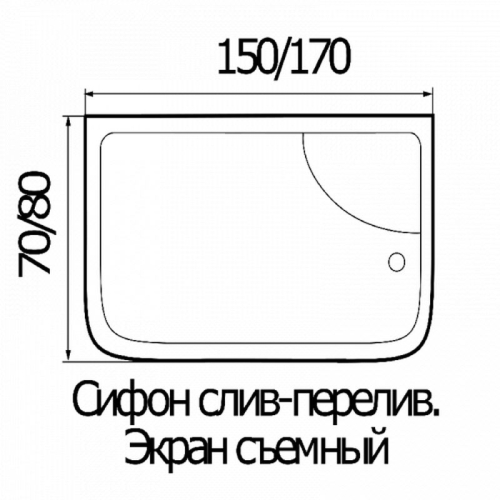 Душевая кабина River DUNAY 150/170/80/44 МТ глубокий поддон фото 6