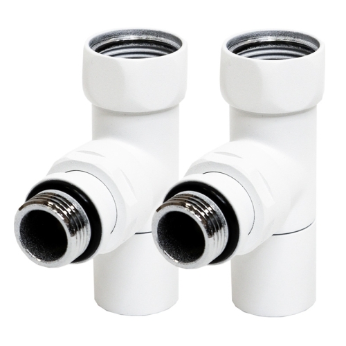 Вентиль запорный угловой г/ш 3/4х1/2 белый матовый фото 2