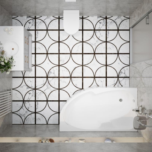 Ванна акриловая Triton София 150, 170*95 L/R + каркас фото 5