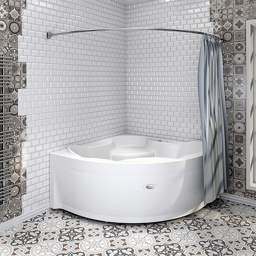 Карниз для шторки на ванну Vannesa Сандра хром