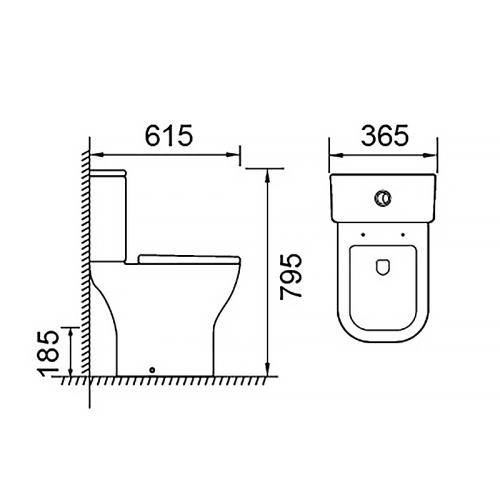 Унитаз напольный безободковый Azario Nigel AZ-55T, смыв Торнадо фото 4