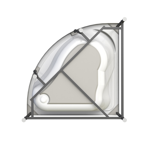 Ванна акриловая Radomir Альтея 125*125 + каркас фото 2