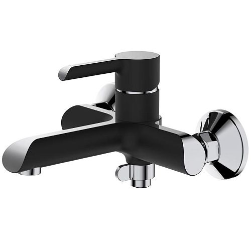 Смеситель для ванны Haiba HB60805-7 хром-чёрный