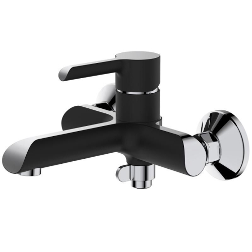 Смеситель для ванны Haiba HB60805-7 хром-чёрный