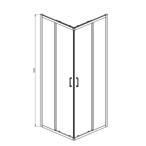 Душевой угол Aquatek AQ ARI KV 08020GM (09020, 10020) 80*80, 90*90, 100*100 профиль оружейная сталь фото 2