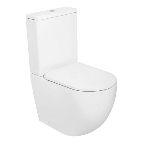 Унитаз напольный Cezares  STYLUS белый безободковый сиденье микролифт