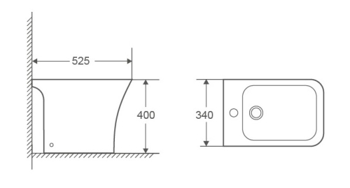 Биде напольное Azario Fretta Square  AZ-1215C фото 3