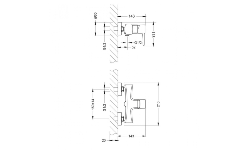 Смеситель для душа Lemark  Evitta LM0503C хром фото 2