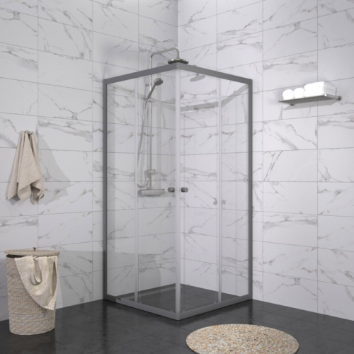 Душевое ограждение Triton Вента-Графит 90*90, 100*100 стекло прозрачное фото 3