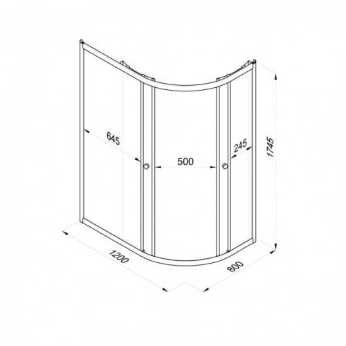 Душевое ограждение Triton Коралл-Лайт 120*80, стекло матовое фото 6