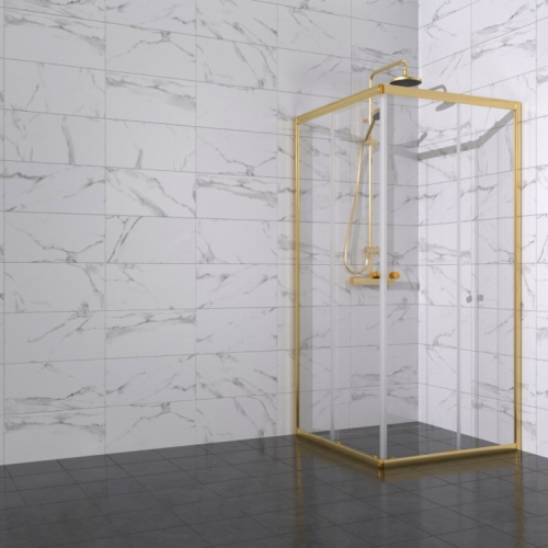 Душевое ограждение Triton Вента-Голд 90*90 стекло прозрачное фото 3