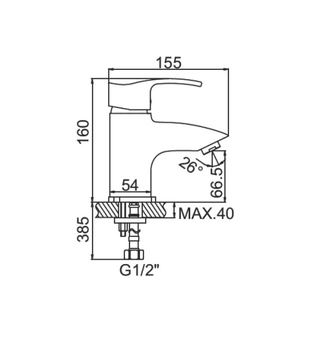 Смеситель на раковину Ledeme L1064 хром фото 4