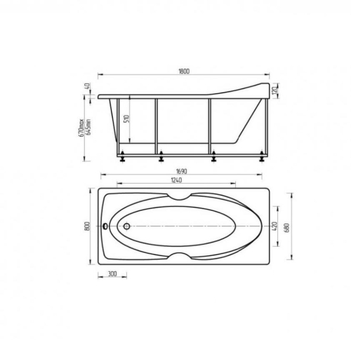 Ванна Aquatek Европа пневматическое управление 180*80 гидромассажная фото 4