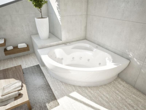 Ванна Aquatek Калипсо пневматическое управление 146*146 гидромассажная фото 2