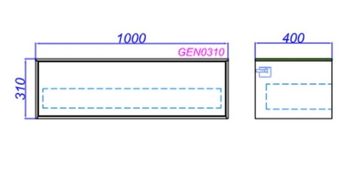 Шкаф навесной Aqwella GENESIS 100 120 белый фото 2
