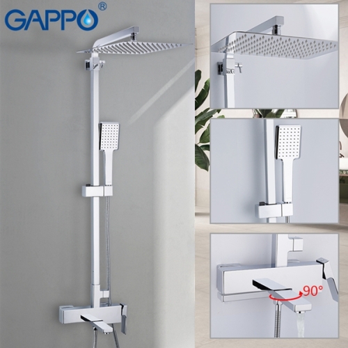 Душевая система со смесителем Gappo Futura G2418 хром фото 2