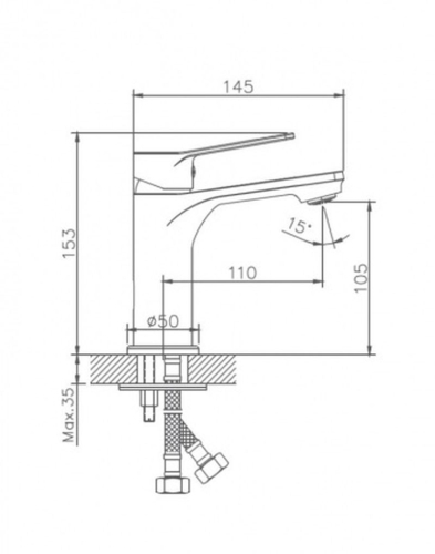 Смеситель для раковины Haiba HB10559 хром фото 2