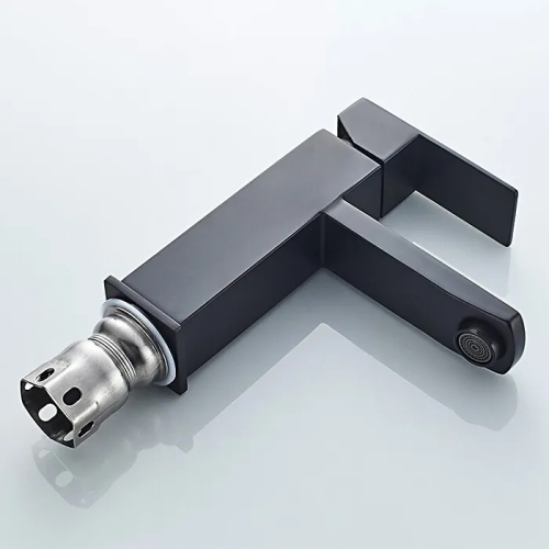 Смеситель на умывальник Ledeme L71033B черный фото 4