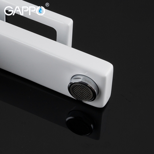 Смеситель для раковины Gappo Futura G1017 белый фото 3